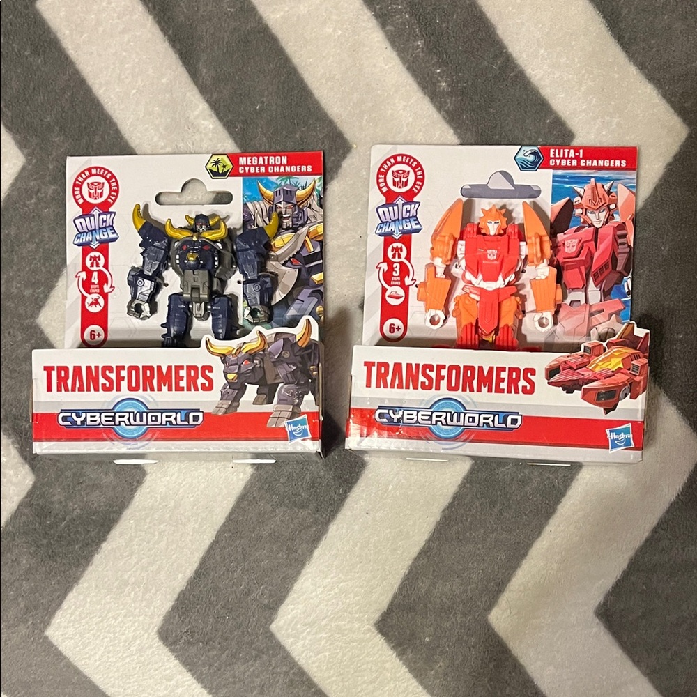 Transformers Cyberworld Megatron and Elita-1 Action Figures